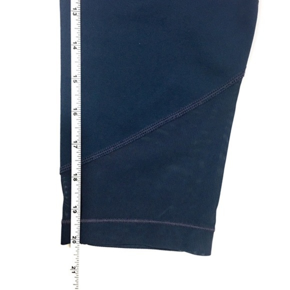 Athleta Slate Blue Mesh Capri Crop Leggings - Picture 5 of 7
